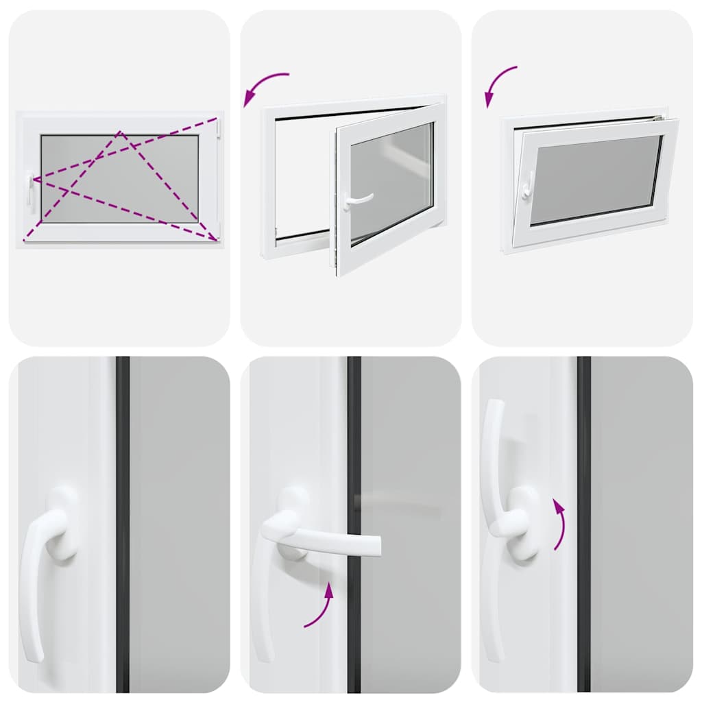 Basement Window "RISOR" 90x50 cm Tilt&Turn DIN Right White