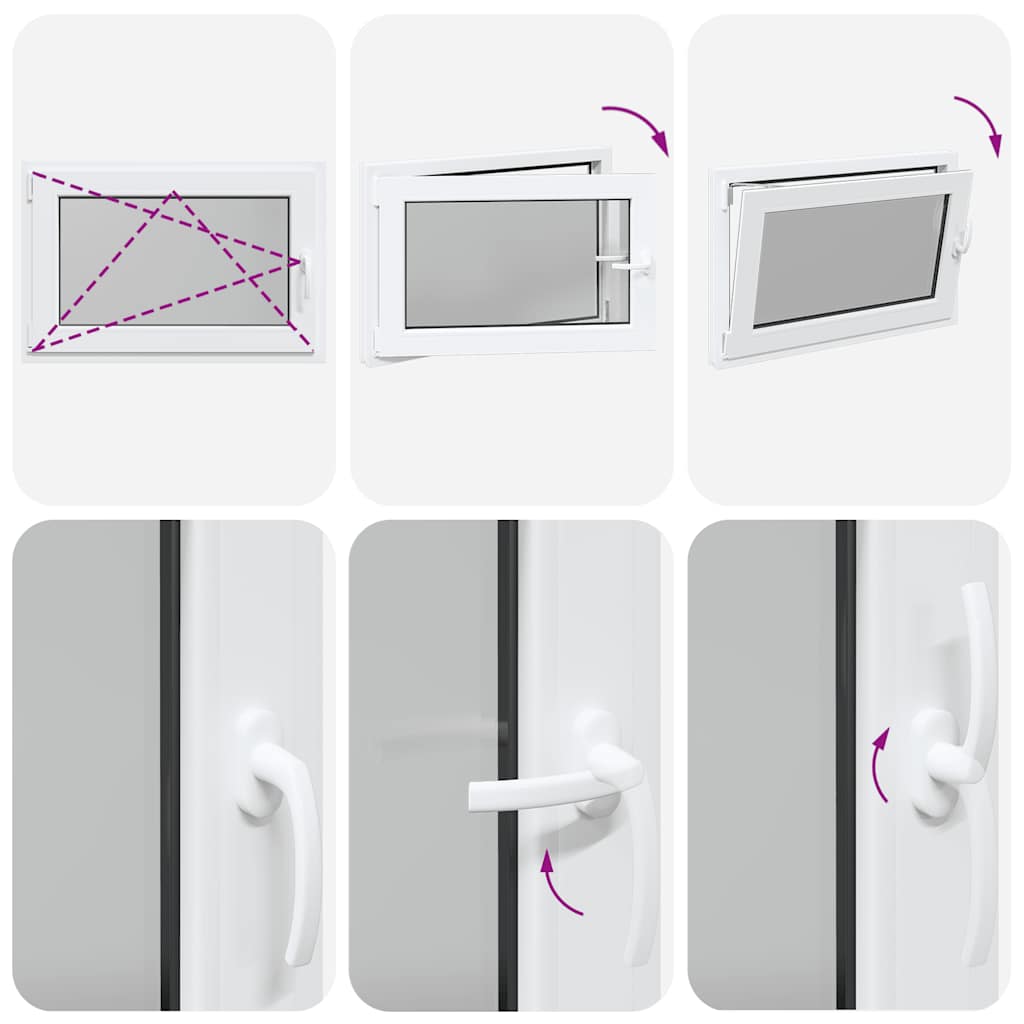 Basement Window "RISOR" 90x50 cm Tilt&Turn DIN Left White