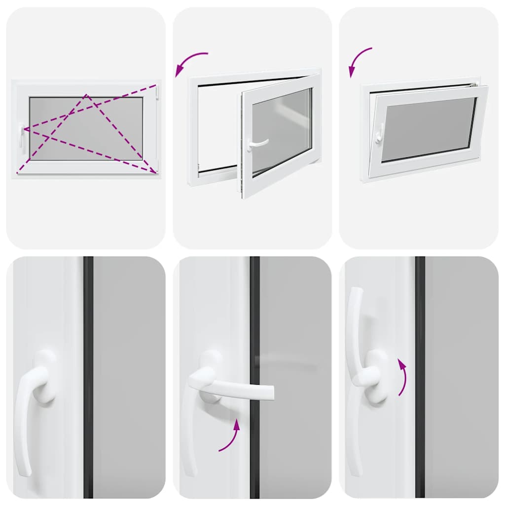 Basement Window RISOR 90x60 cm Tilt&Turn DIN Right White