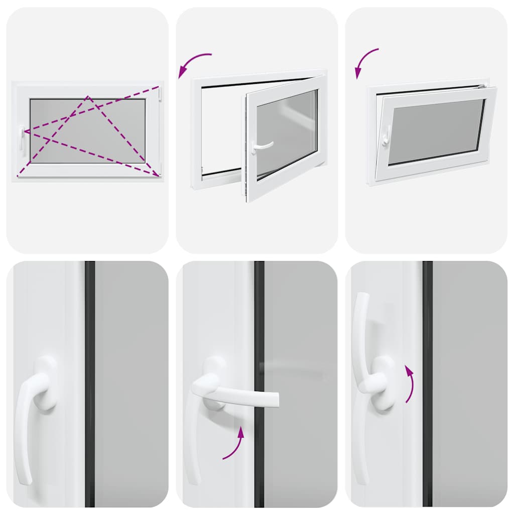 Basement Window "RISOR" 90x70 cm Tilt&Turn DIN Right White