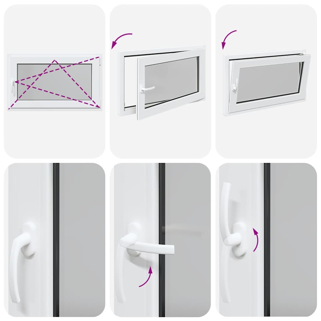 Basement Window "RISOR" 100x50 cm Tilt&Turn DIN Right White