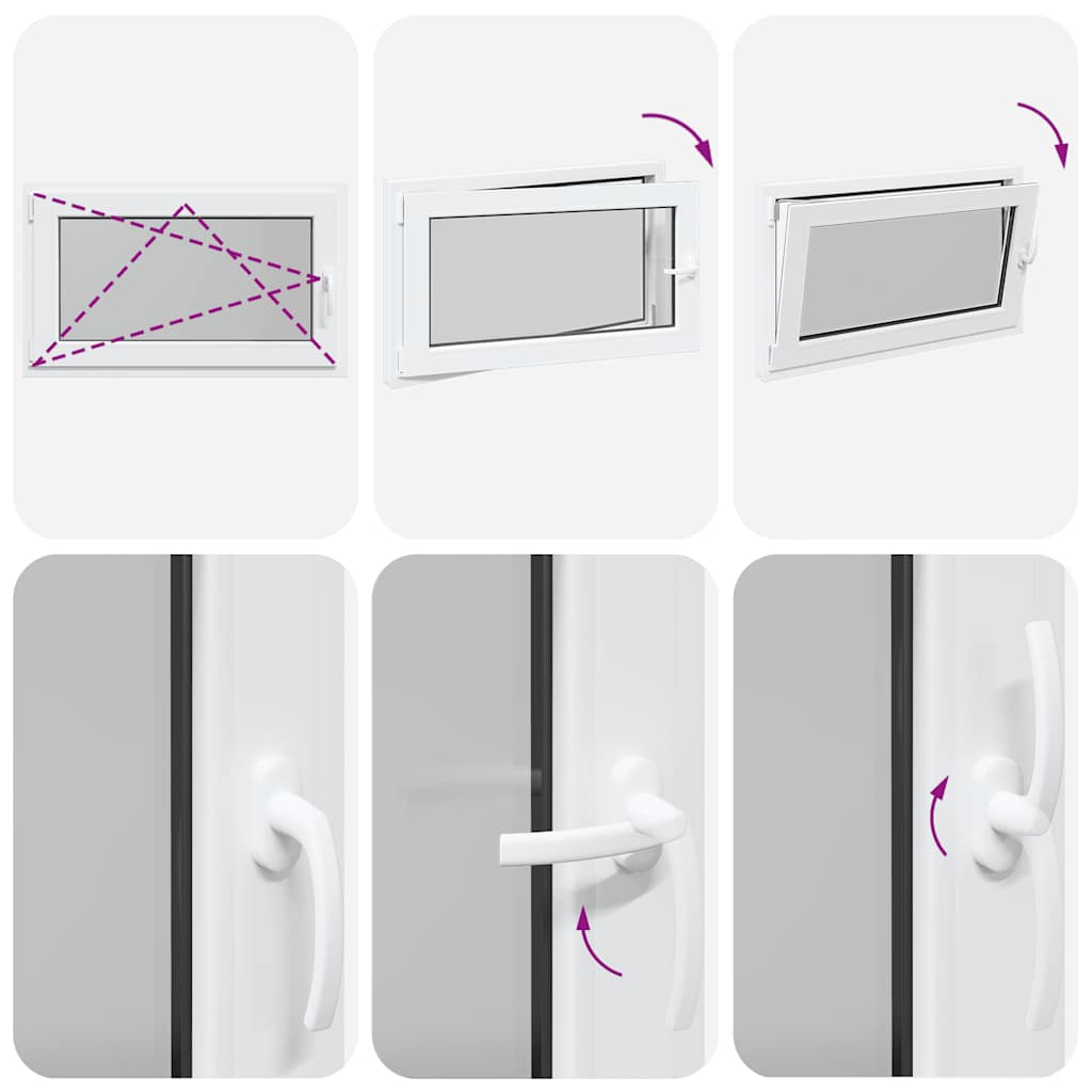 Basement Window RISOR 100x60 cm Tilt&Turn DIN Left White