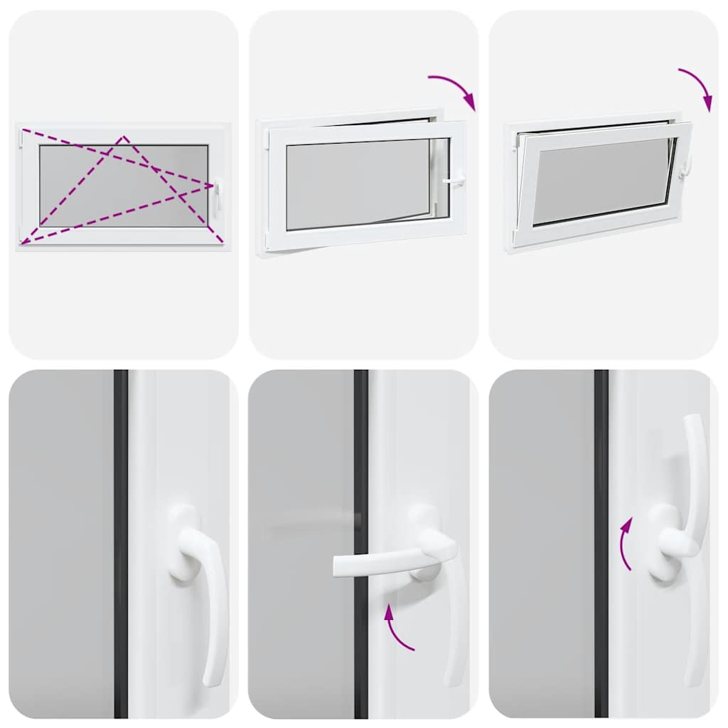 Basement Window "RISOR" 100x70 cm Tilt&Turn DIN Left White