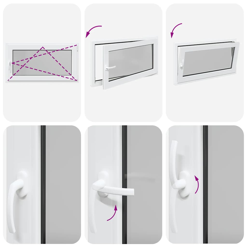 Basement Window "RISOR" 110x50 cm Tilt&Turn DIN Right White