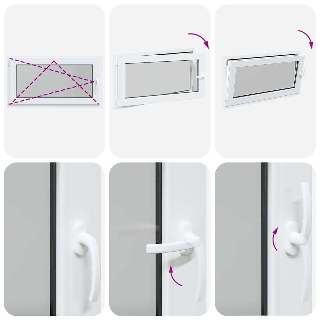 Basement Window "RISOR" 110x50 cm Tilt&Turn DIN Left White