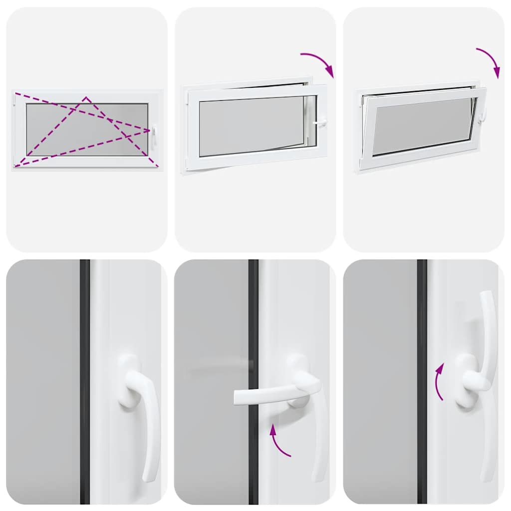 Basement Window "RISOR" 110x60 cm Tilt&Turn DIN Left White