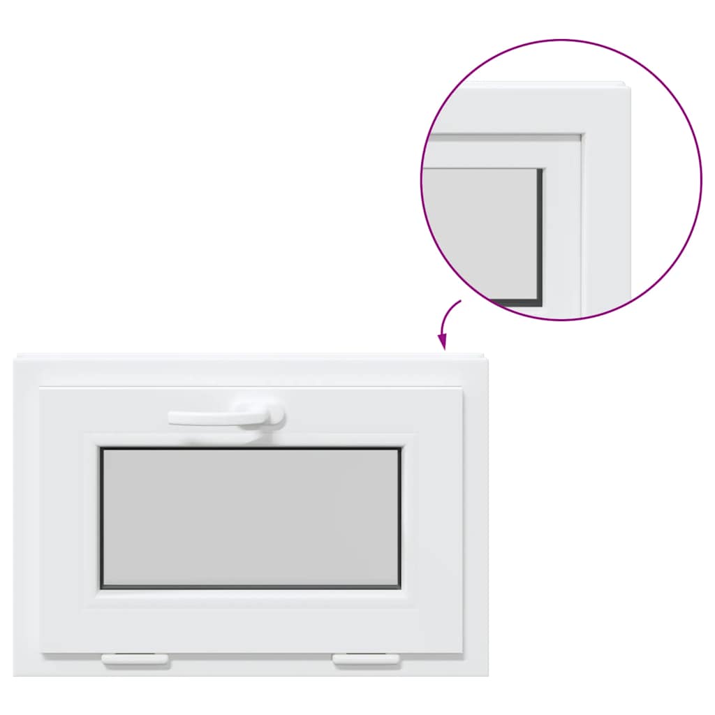 Basement Window RISOR 60x40 cm Tilt 3 Glazing White