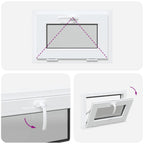 Basement Window RISOR 60x40 cm Tilt 3 Glazing White