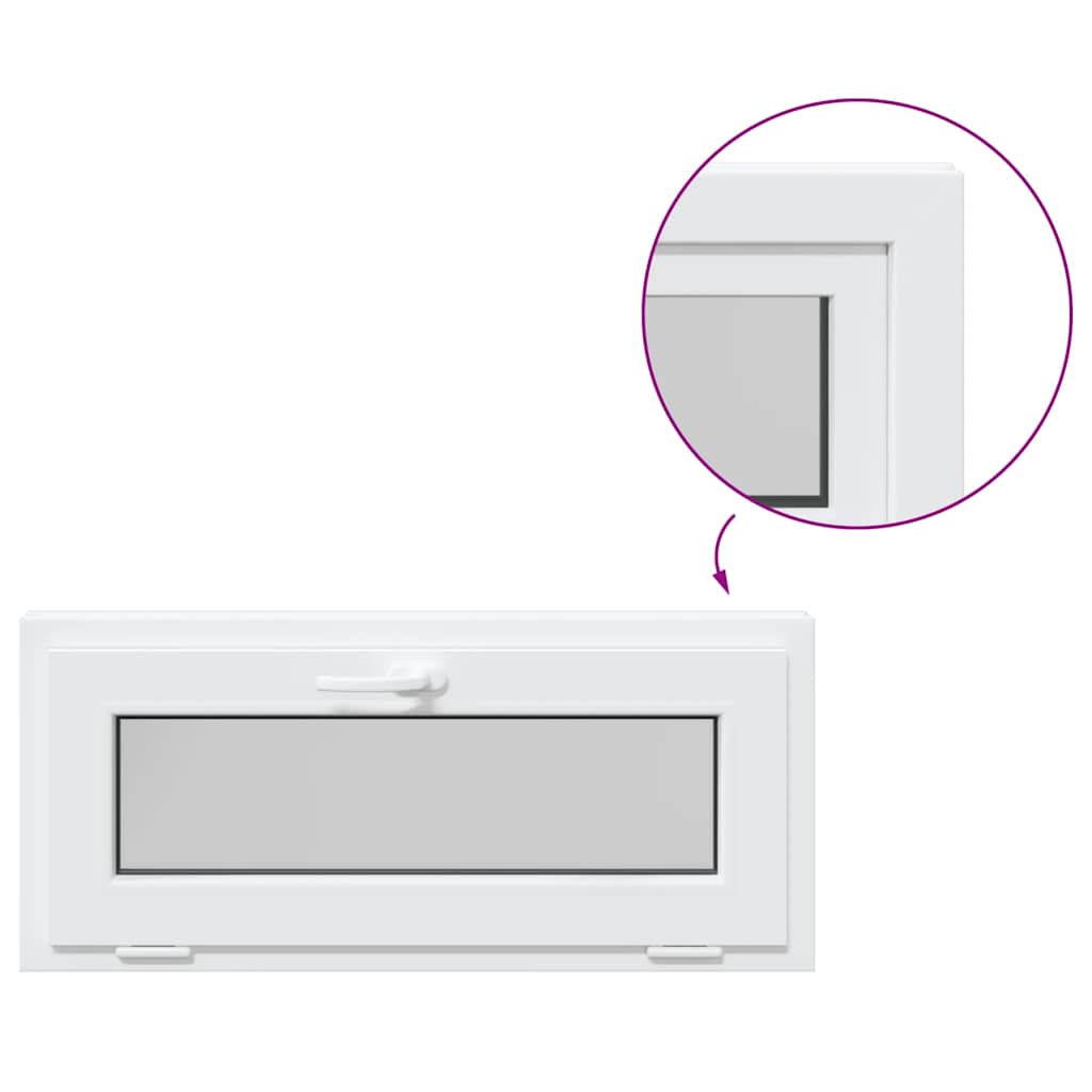 Basement Window RISOR 90x40 cm Tilt 3 Glazing White