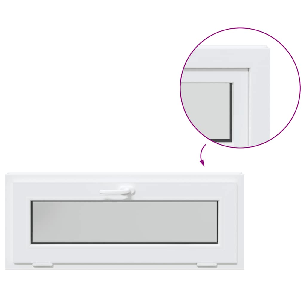 Basement Window RISOR 110x40 cm Tilt 3 Glazing White
