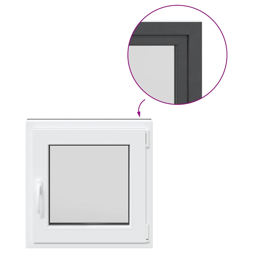 Basement Window "RISOR" 50x50 cm Tilt&Turn DIN Right Anthracite