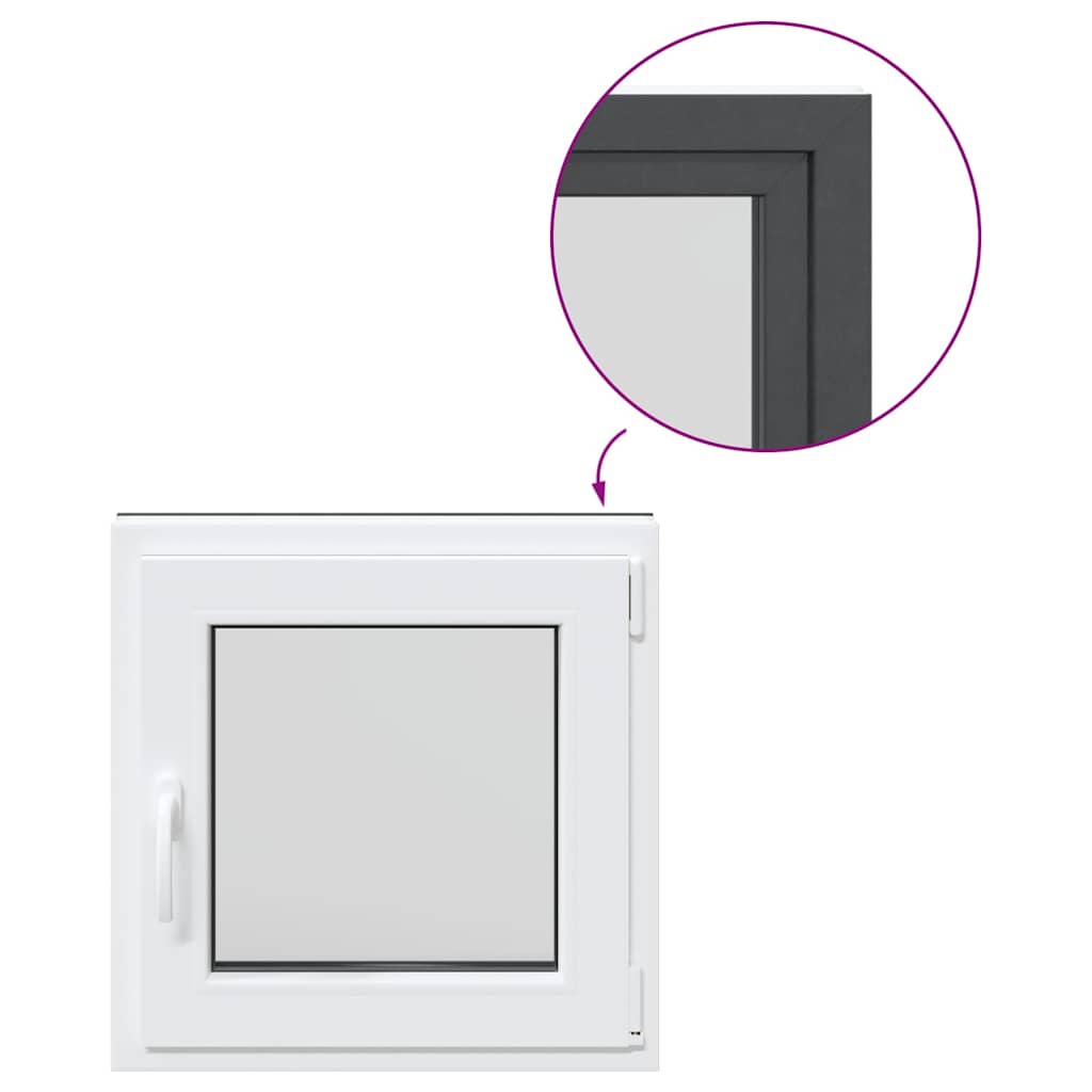 Basement Window RISOR 60x60 cm Tilt&Turn DIN Right Anthracite