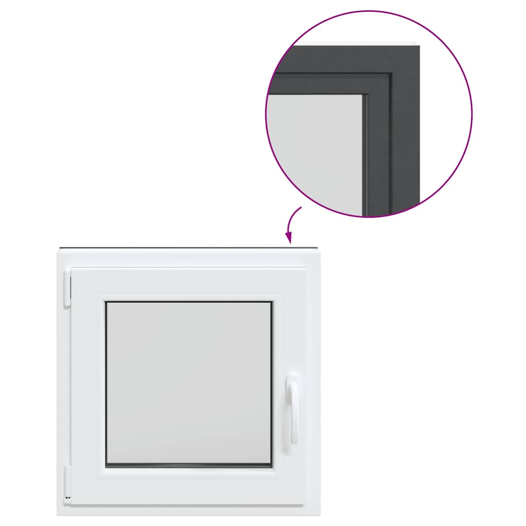 Basement Window RISOR 60x60 cm Tilt&Turn DIN Left Anthracite