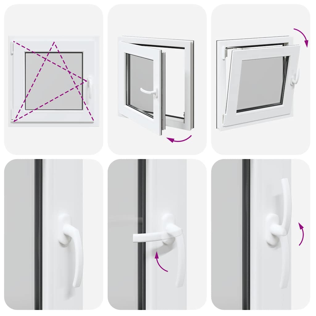 Basement Window RISOR 60x60 cm Tilt&Turn DIN Left Anthracite