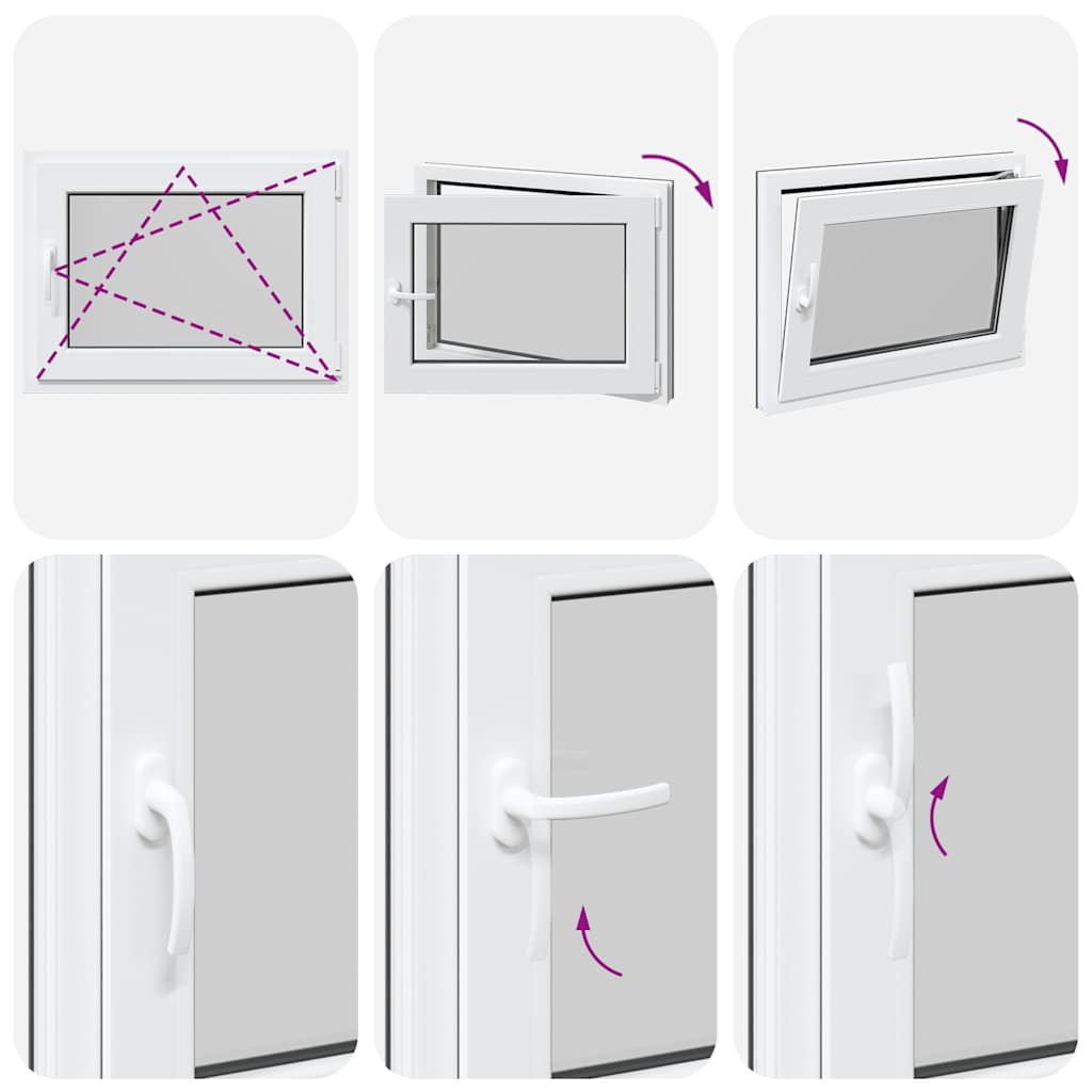 Basement Window "RISOR" 80x50 cm Tilt&Turn DIN Right Anthracite