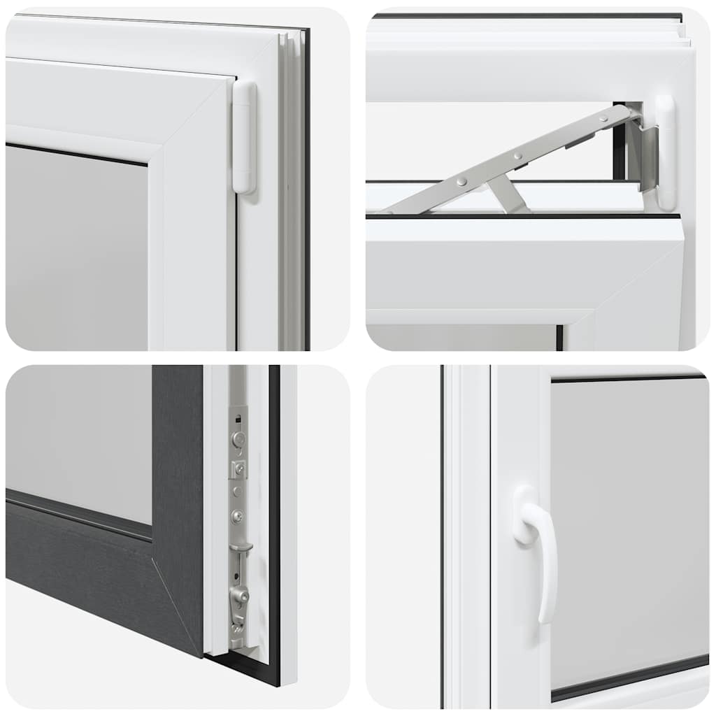 Basement Window "RISOR" 80x50 cm Tilt&Turn DIN Right Anthracite