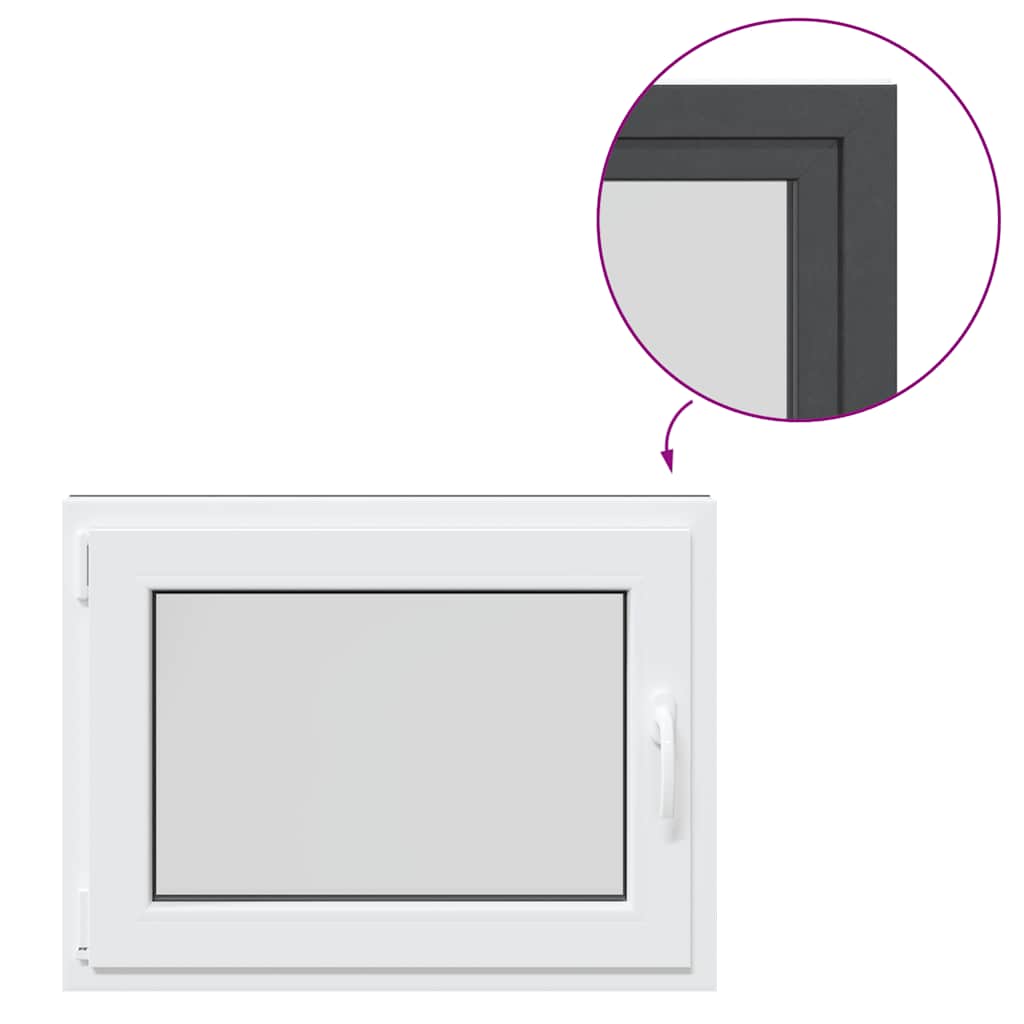 Basement Window "RISOR" 80x50 cm Tilt&Turn DIN Left Anthracite