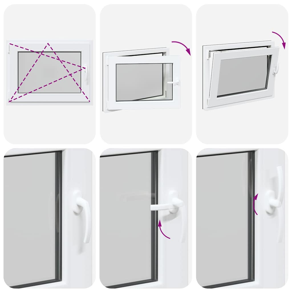Basement Window "RISOR" 80x50 cm Tilt&Turn DIN Left Anthracite