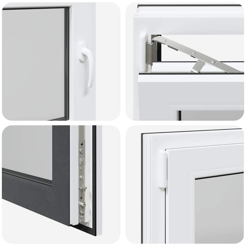 Basement Window "RISOR" 80x50 cm Tilt&Turn DIN Left Anthracite