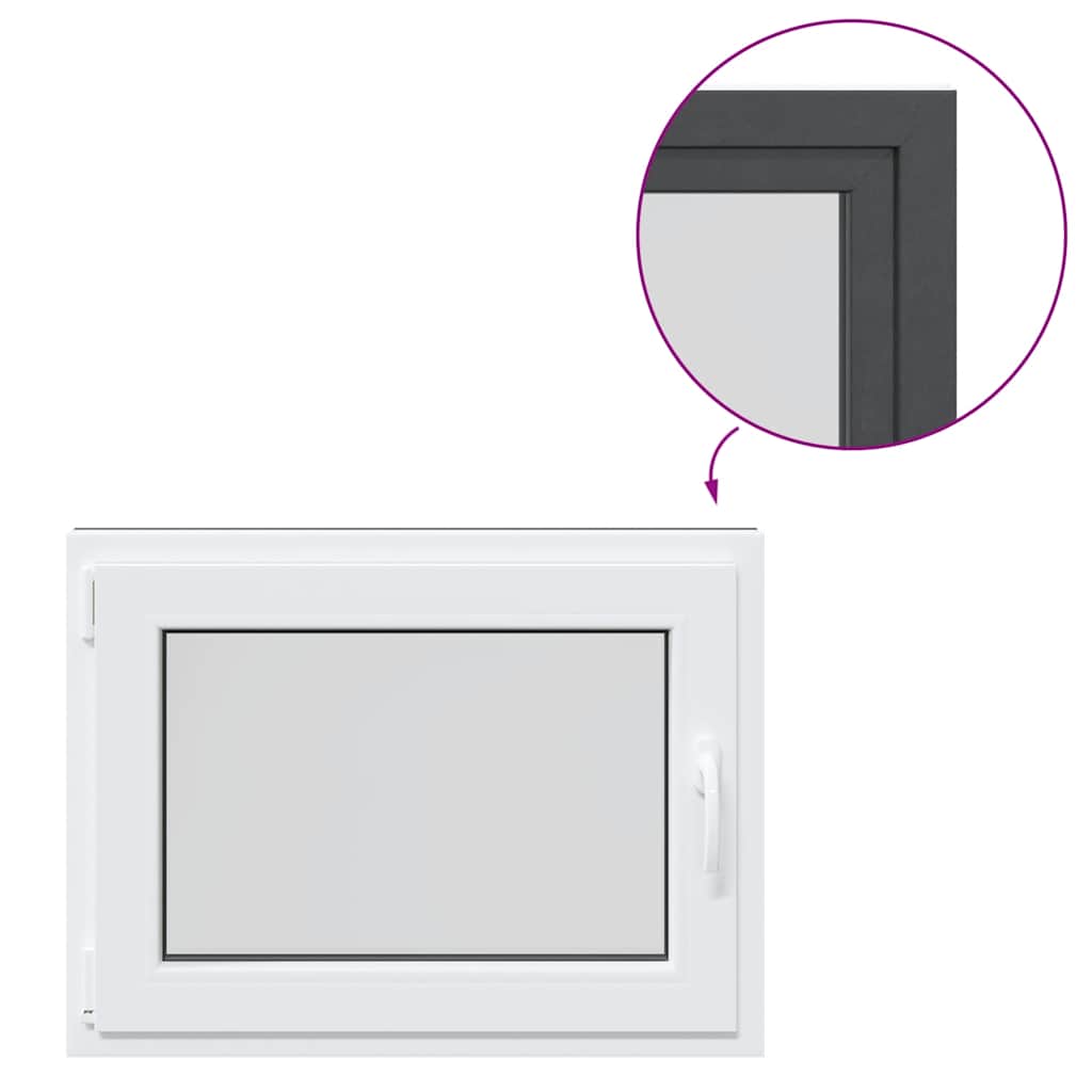 Basement Window "RISOR" 80x70 cm Tilt&Turn DIN Left Anthracite