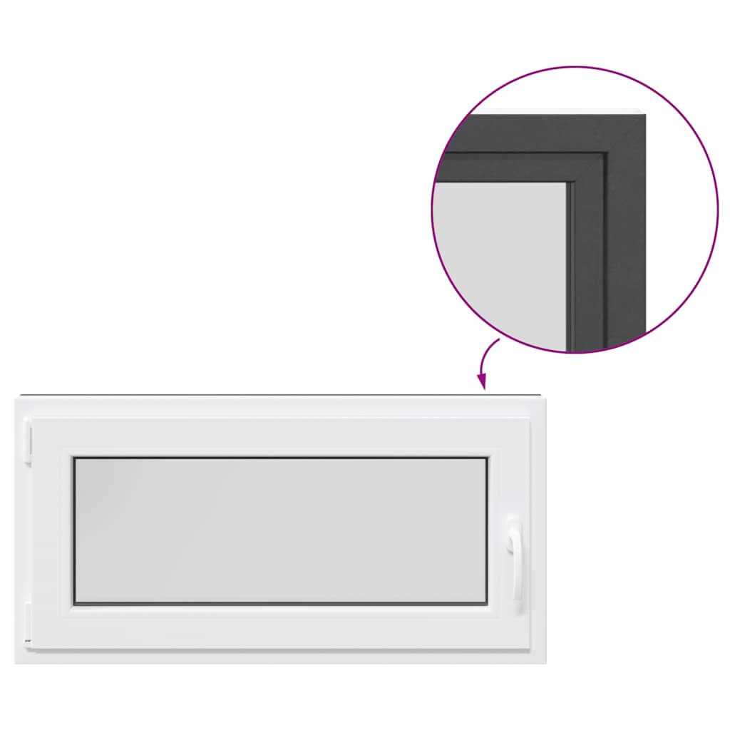 Basement Window "RISOR" 100x50 cm Tilt&Turn DIN Left Anthracite