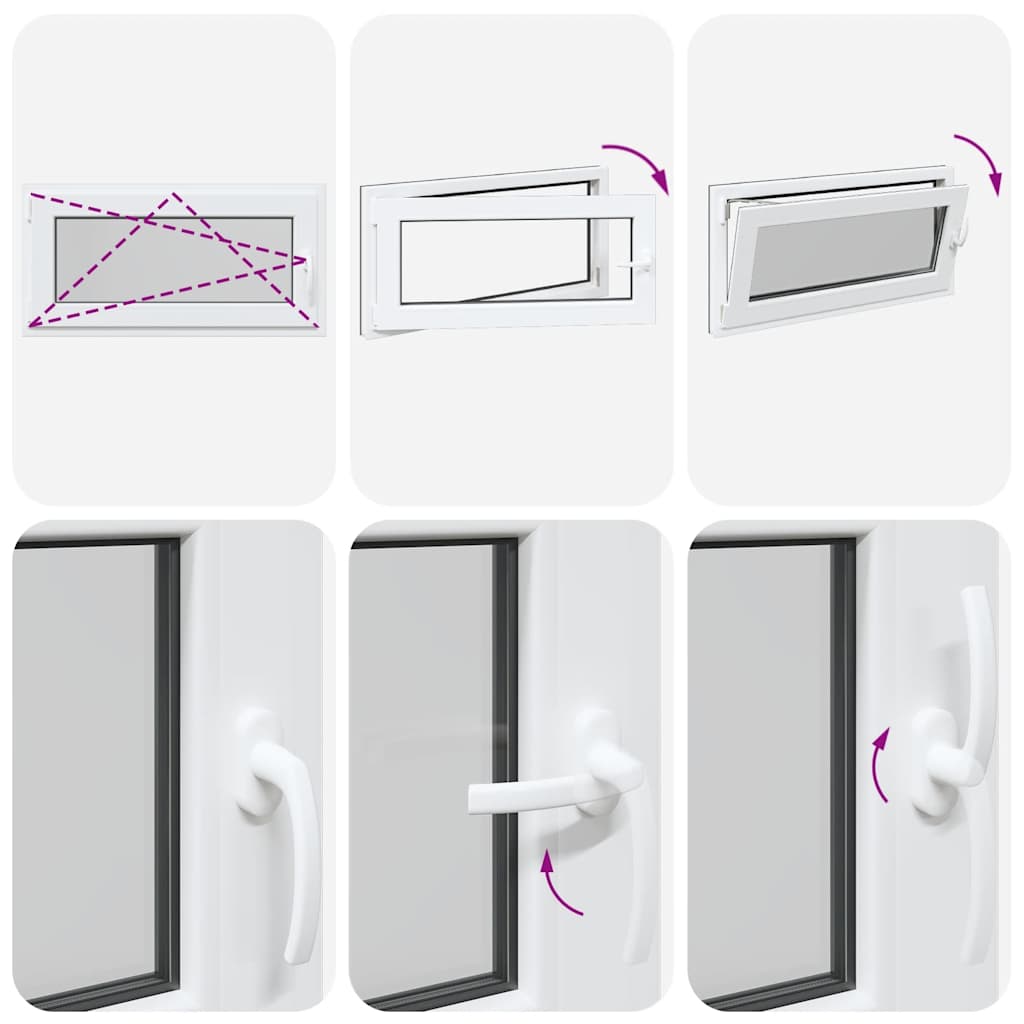 Basement Window "RISOR" 100x50 cm Tilt&Turn DIN Left Anthracite