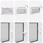 Basement Window "RISOR" 100x60 cm Tilt&Turn DIN Left Anthracite