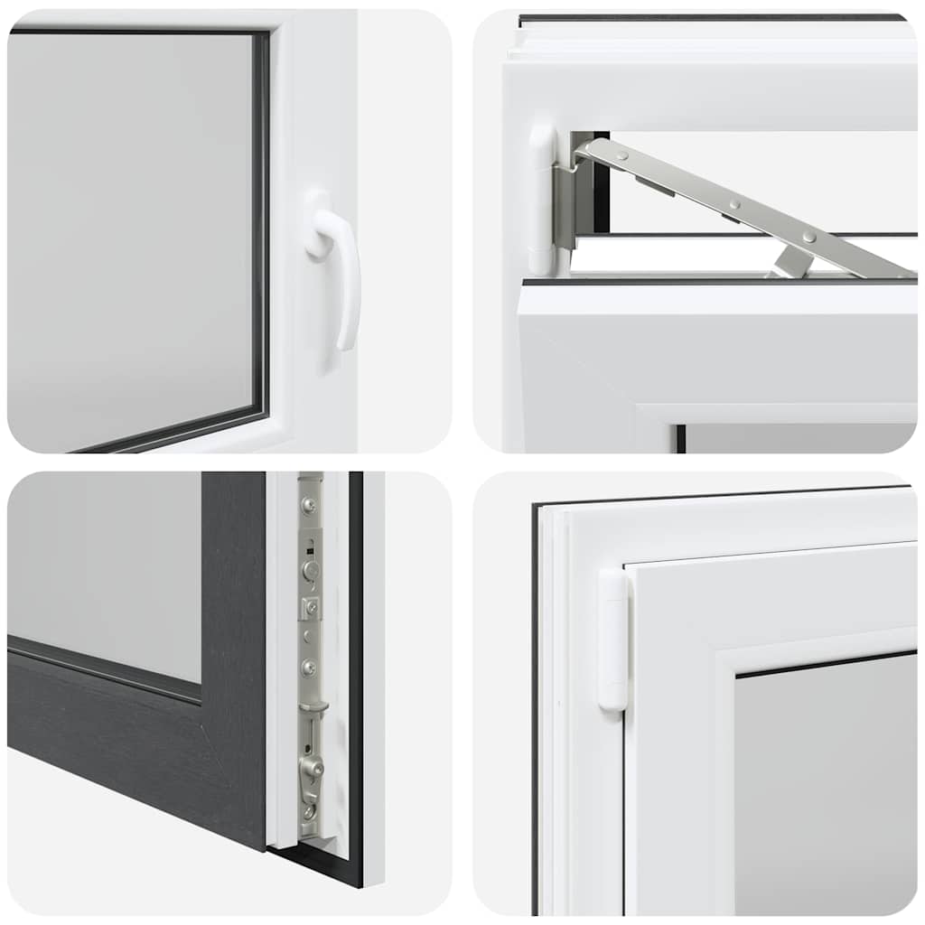 Basement Window "RISOR" 100x60 cm Tilt&Turn DIN Left Anthracite