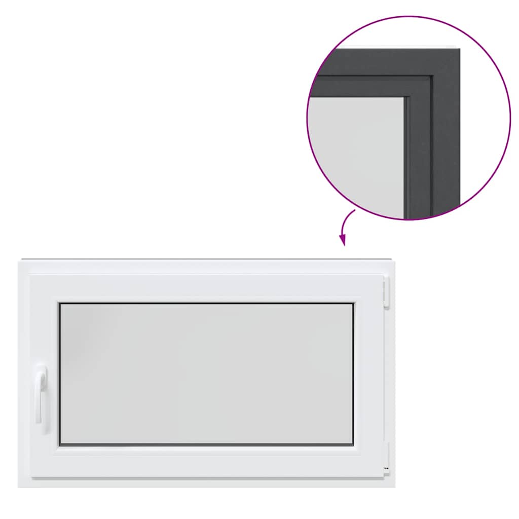 Basement Window "RISOR" 100x70 cm Tilt&Turn DIN Right Anthracite