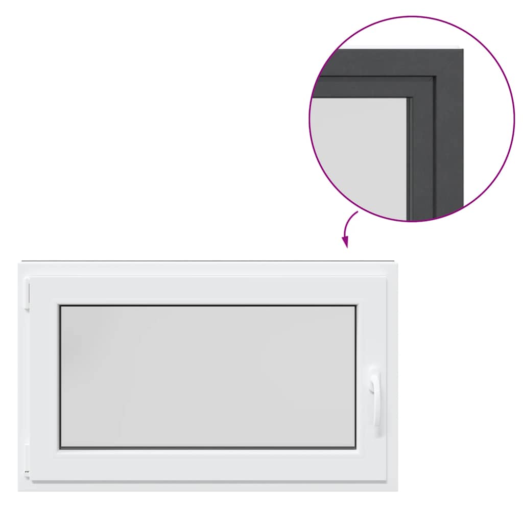 Basement Window "RISOR" 100x70 cm Tilt&Turn DIN Left Anthracite