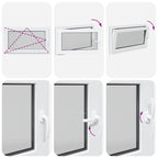 Basement Window "RISOR" 100x70 cm Tilt&Turn DIN Left Anthracite