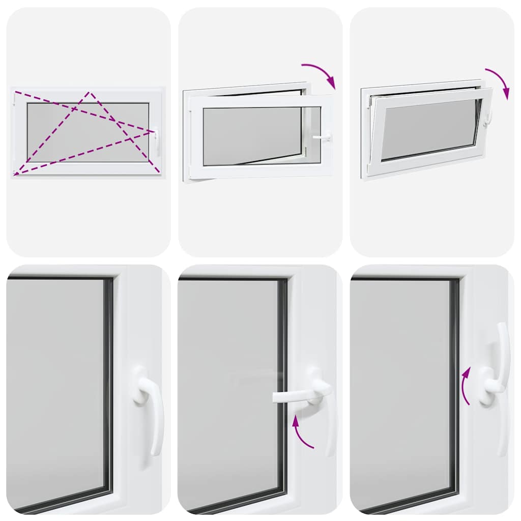 Basement Window "RISOR" 100x70 cm Tilt&Turn DIN Left Anthracite