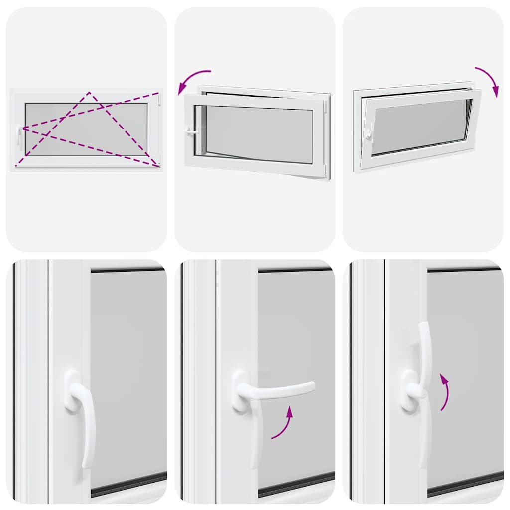Basement Window "RISOR" 110x50 cm Tilt&Turn DIN Right Anthracite