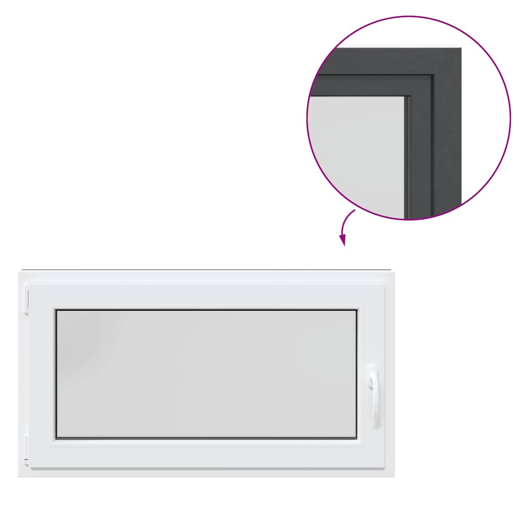 Basement Window "RISOR" 110x50 cm Tilt&Turn DIN Left Anthracite