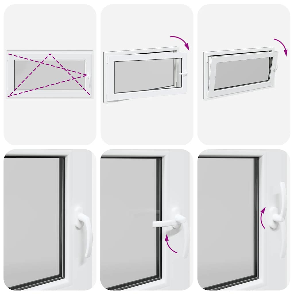 Basement Window "RISOR" 110x50 cm Tilt&Turn DIN Left Anthracite