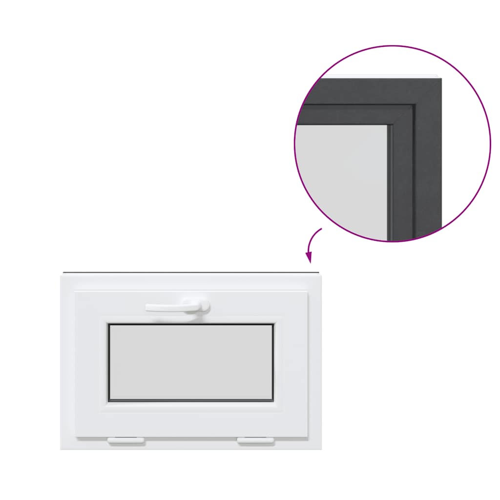 Basement Window RISOR 60x40 cm Tilt 2 Glazing Anthracite