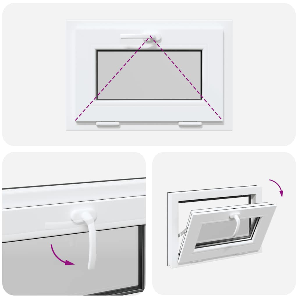 Basement Window RISOR 60x40 cm Tilt 2 Glazing Anthracite