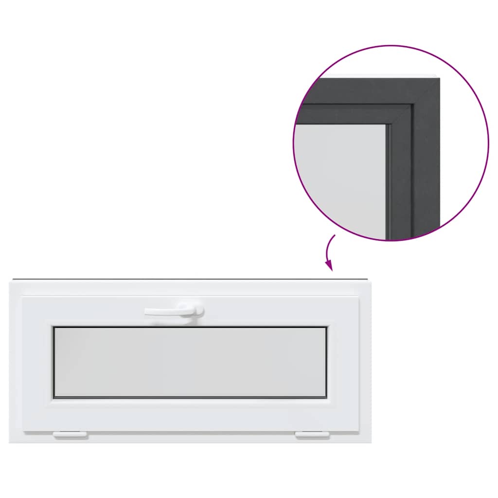 Basement Window RISOR 90x40 cm Tilt 2 Glazing Anthracite