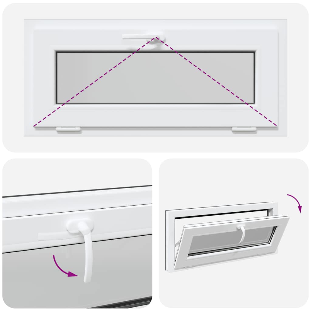 Basement Window RISOR 90x40 cm Tilt 2 Glazing Anthracite