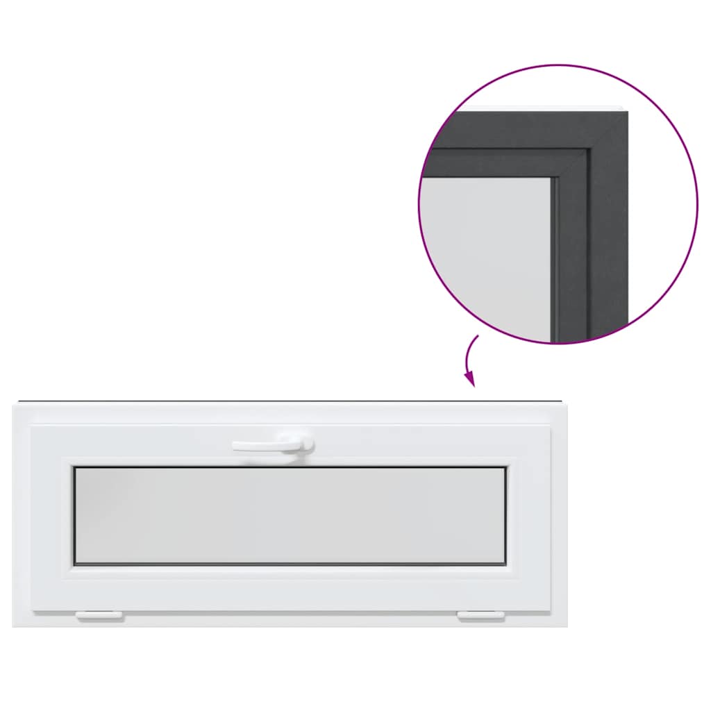 Basement Window RISOR 100x40 cm Tilt 2 Glazing Anthracite