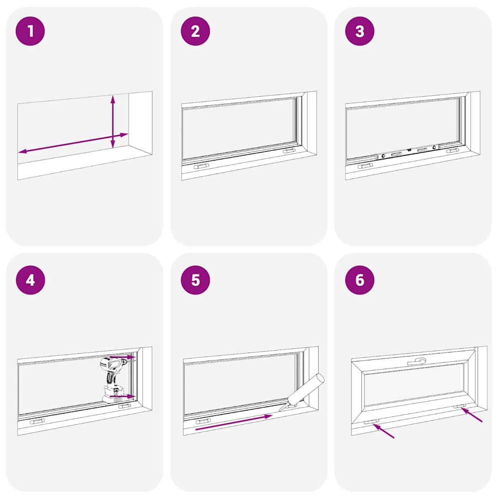 Basement Window RISOR 100x40 cm Tilt 2 Glazing Anthracite