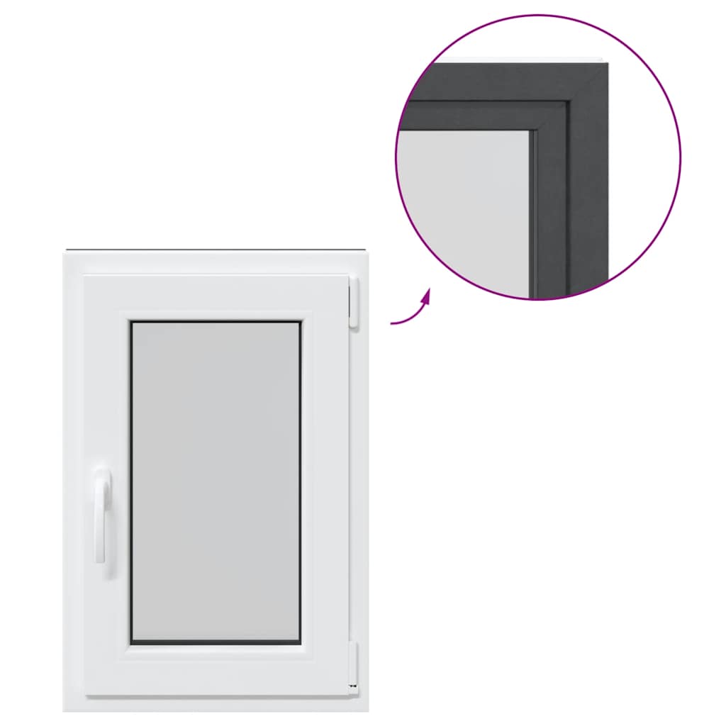 Basement Window "RISOR" 50x75 cm Tilt&Turn DIN Right Anthracite