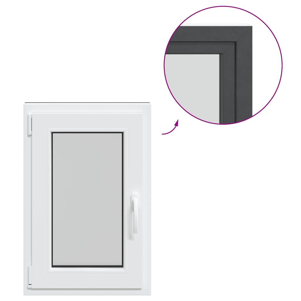 Basement Window "RISOR" 50x75 cm Tilt&Turn DIN Left Anthracite