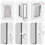 Basement Window "RISOR" 50x75 cm Tilt&Turn DIN Left Anthracite