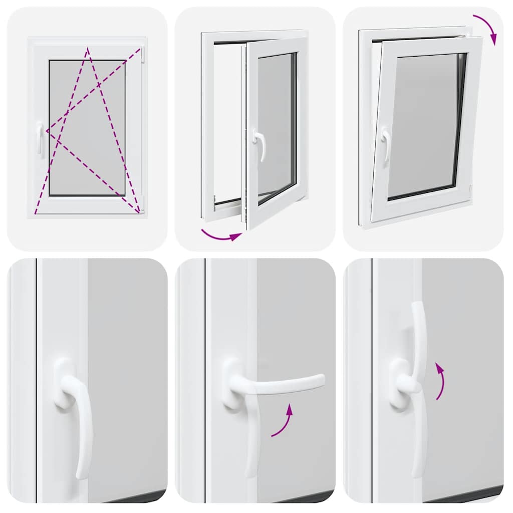 Basement Window "RISOR" 60x80 cm Tilt&Turn DIN Left Anthracite