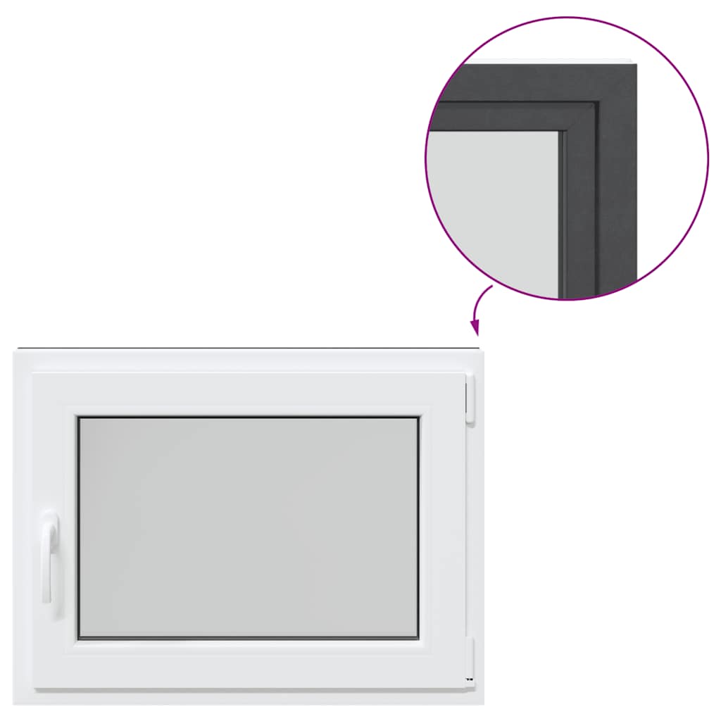 Basement Window "RISOR" 80x50 cm Tilt&Turn DIN Right Anthracite