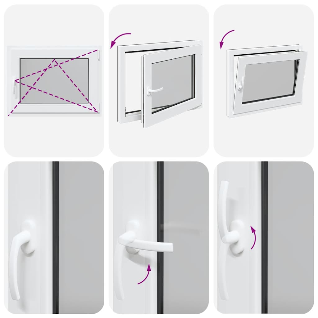 Basement Window "RISOR" 80x50 cm Tilt&Turn DIN Right Anthracite