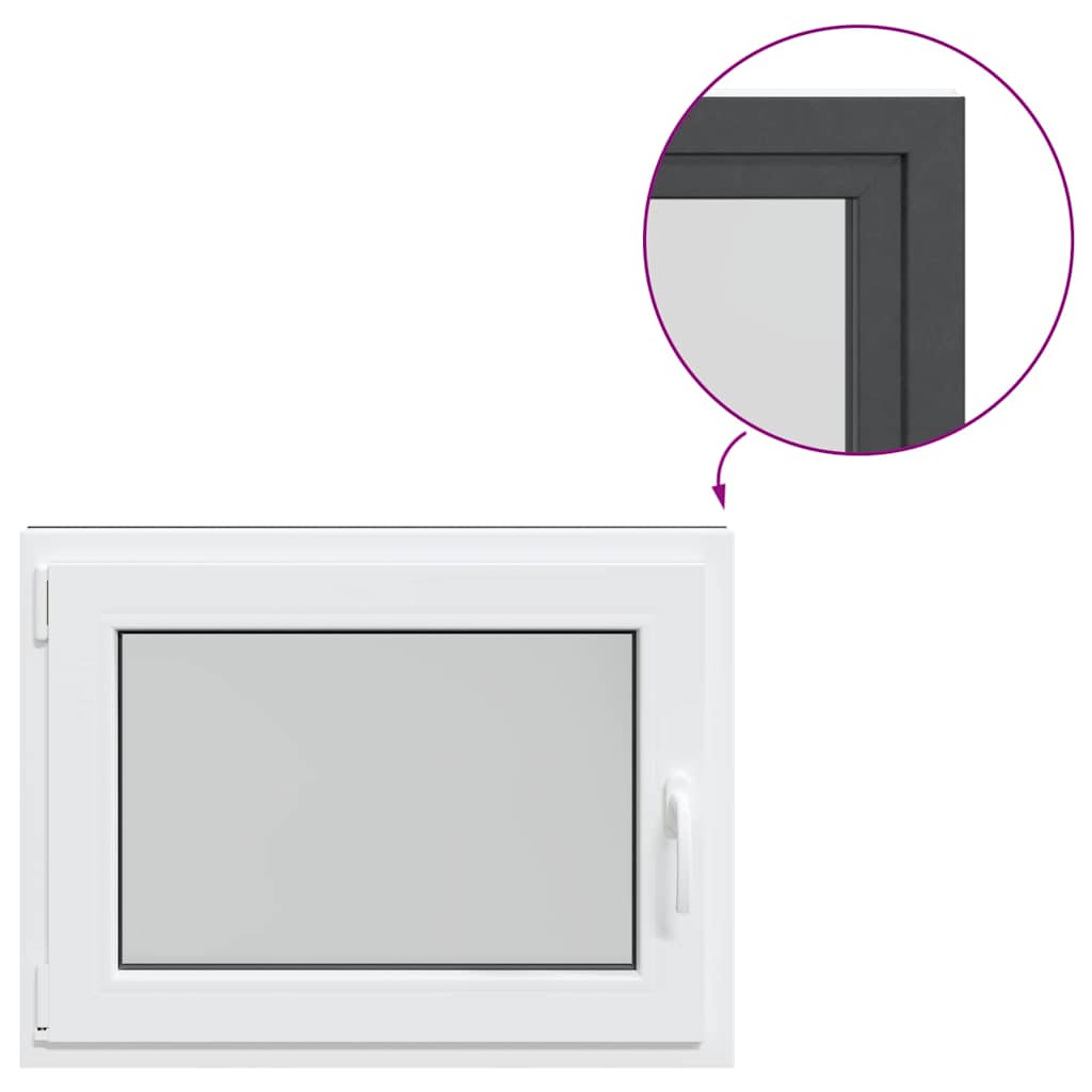 Basement Window "RISOR" 80x60 cm Tilt&Turn DIN Left Anthracite