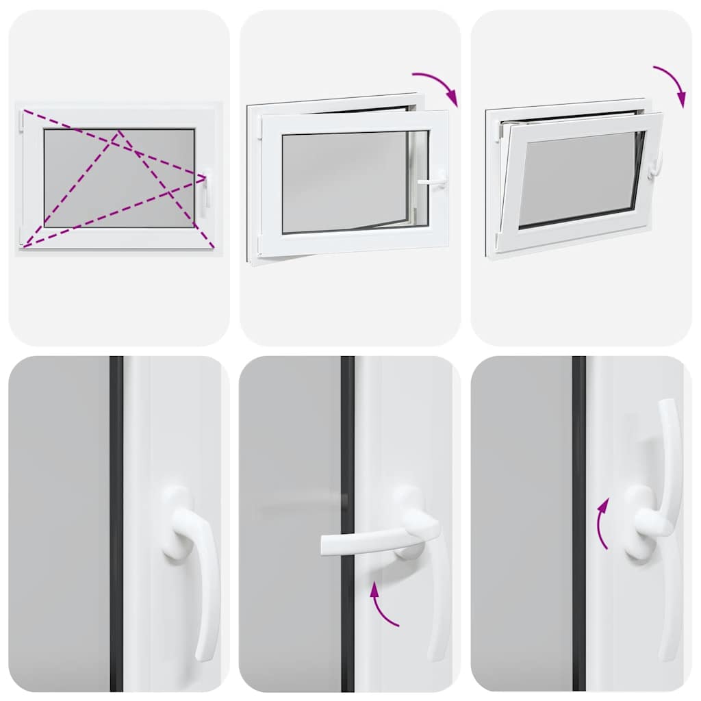 Basement Window "RISOR" 80x60 cm Tilt&Turn DIN Left Anthracite