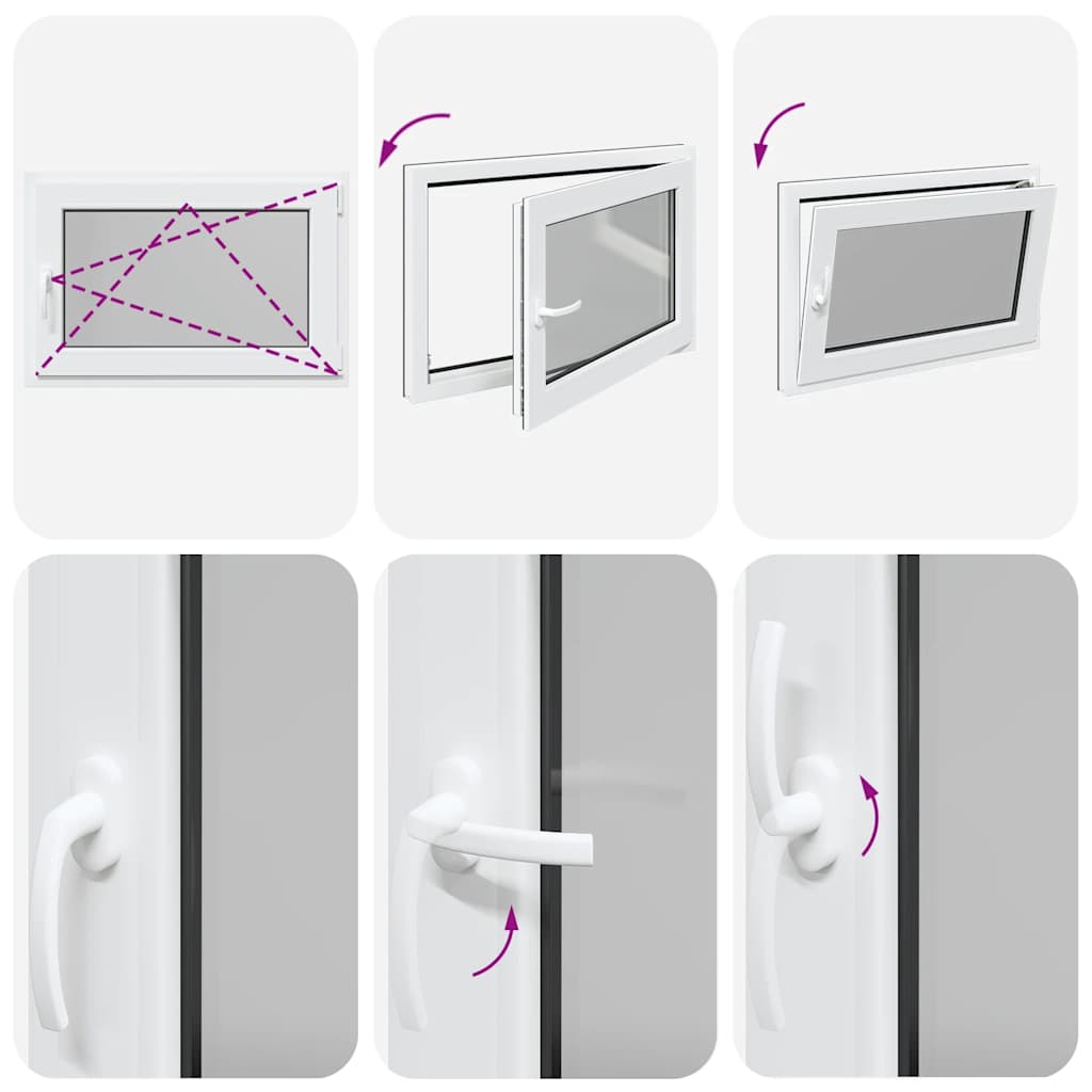 Basement Window "RISOR" 90x50 cm Tilt&Turn DIN Right Anthracite
